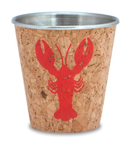 Steel and Cork Shot Glass - Lobster
