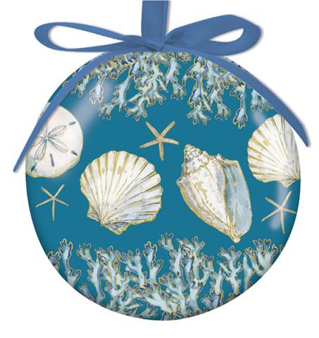 Ball Ornament - seashells 