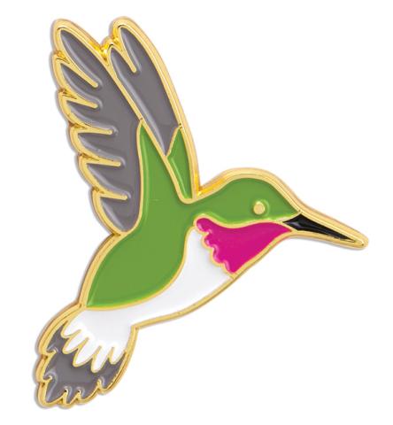 Soft Enamel Lapel Pin - Hummingbird