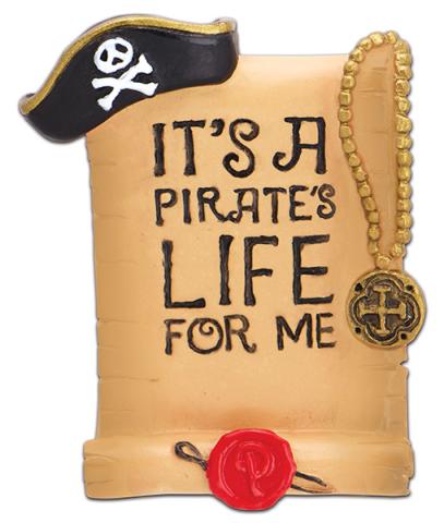 Resin Magnet Pirate Scroll - Pirate's Life For Me