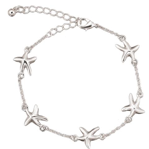 101219 Silver Starfish Anklet