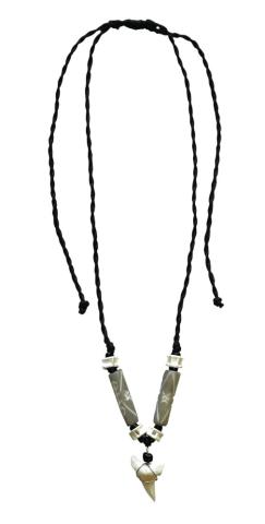 307394 Tribal Bead Shark Tooth Necklace