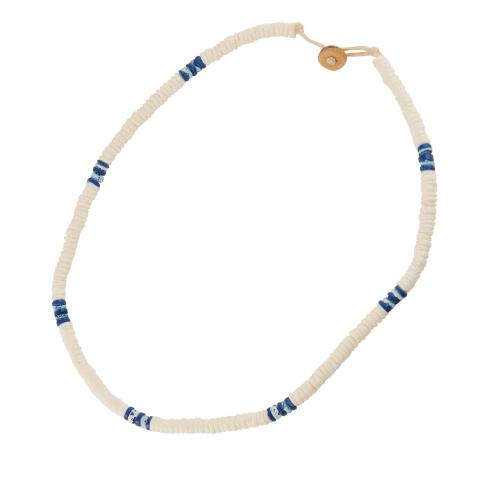 315498 Denim Clam Shell Necklace