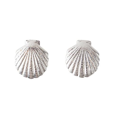417003 Sterling Tiny Scallop Earrings