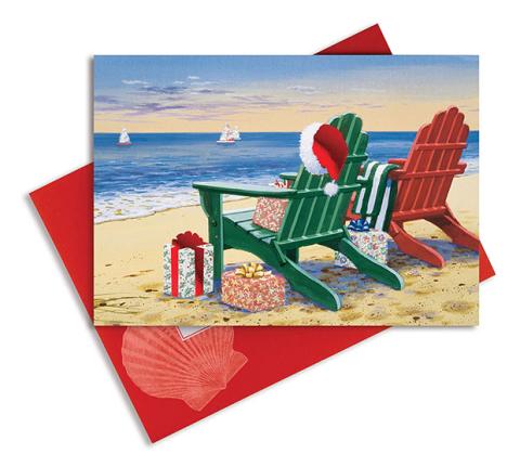 Embellished Christmas Cards - Adirondack Chairs