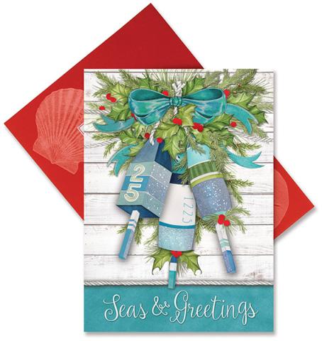 Embellished Christmas Cards - Buoys