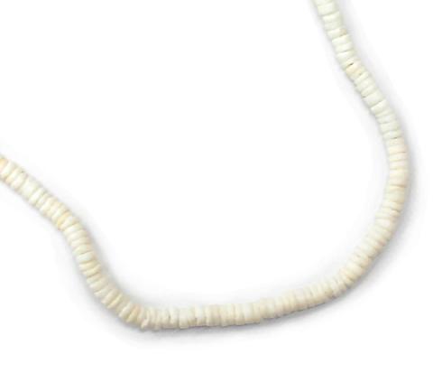 315012 White Clam Shell Heishi Necklace