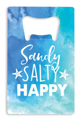 Credit Card Bottle Opener - Sandy Salty Happy