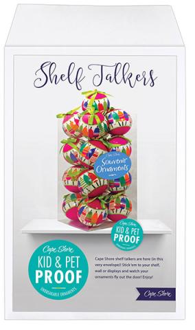 Shelf Talker Coastal Ball Ornaments