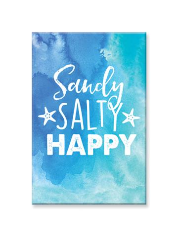 Tin Magnet - Sandy Salty Happy
