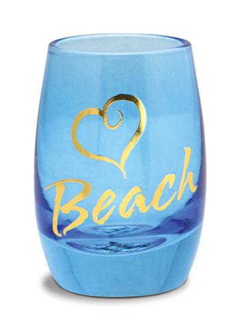 Mini Wine Shot Glass - Heart Beach