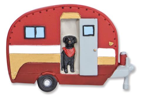 Resin Magnet - Dog in Camper