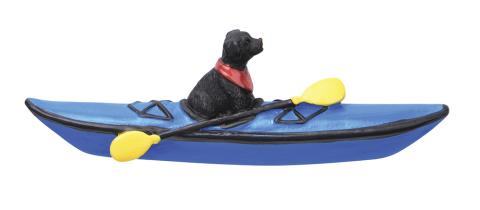 Resin Magnet - Dog in Kayak
