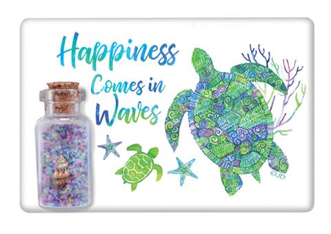 Jar Magnet - Happiness Comes in waves