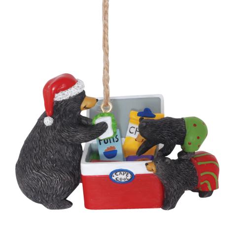 Resin Ornament - Cooler Raiding Bears