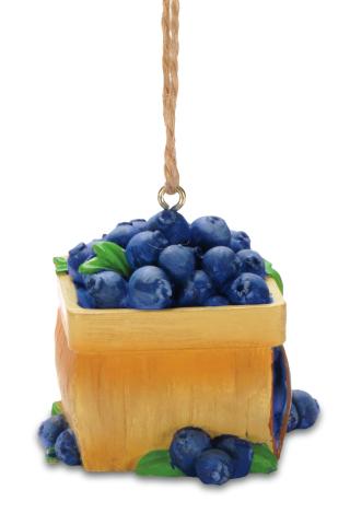 Resin Ornament - Blueberry Basket