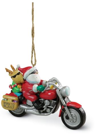Resin Ornament - Santa on Harley