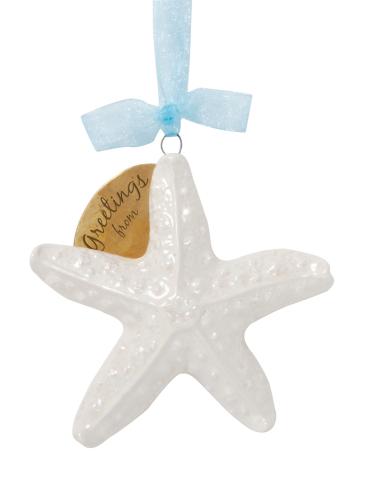 Ceramic Ornament - Pearlized Starfish