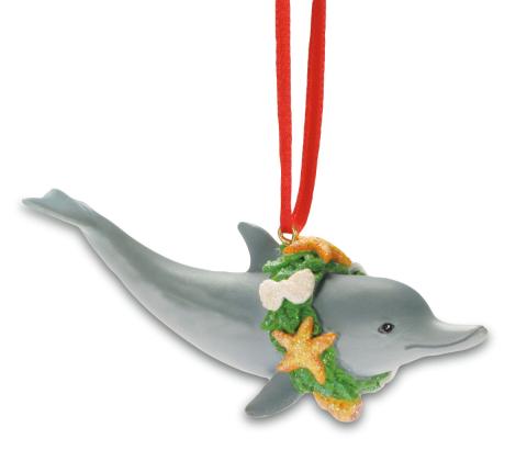 Resin Ornament - Dolphin Wreath