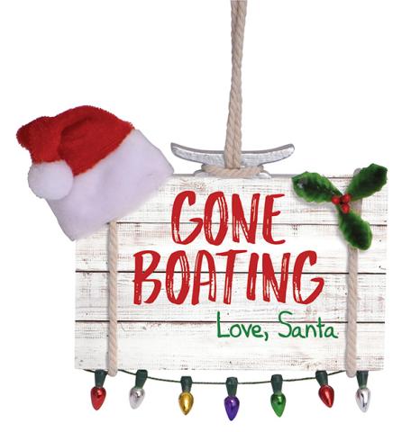 Sign Ornament - Gone Boating