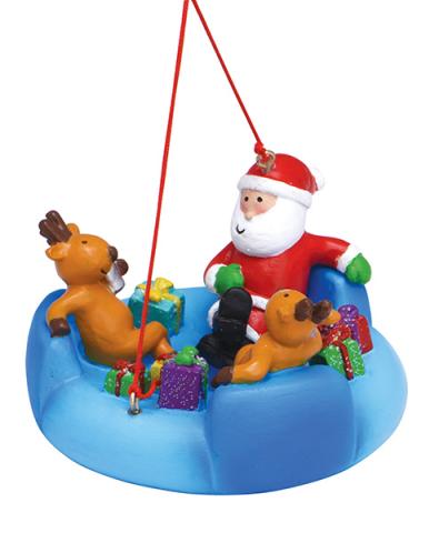 Resin Ornament - Santa & Friends Tubing