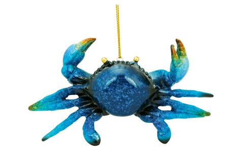 Glossy Resin Ornament - Blue Crab