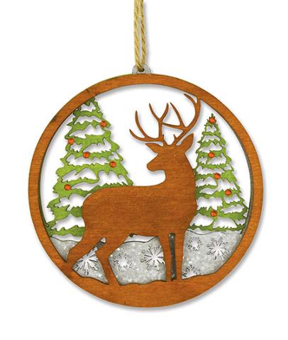 Laser Cut Wood Ornament - Deer