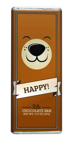 Bear Emoji Chocolate Bar - Happy