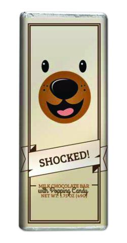 Bear Emoji Chocolate Bar - Shocked