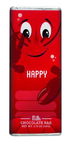 Lobster Emoji Chocolate Bar - Happy