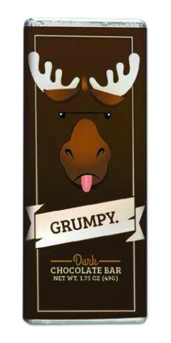 Moose Emoji Chocolate Bar - Grumpy