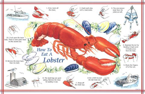 Paper Lobster Placemat Set of 12