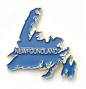 Newfoundland Map Lapel Pin 