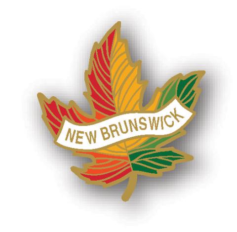 Maple Leaf New Brunswick Lapel Pin