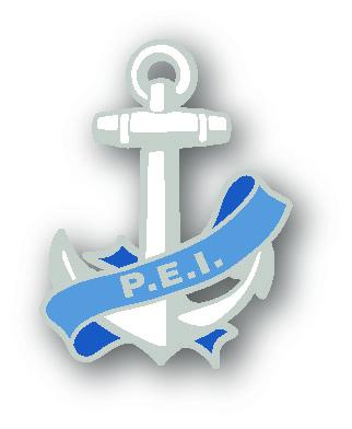Anchor Banner PEI Lapel Pin