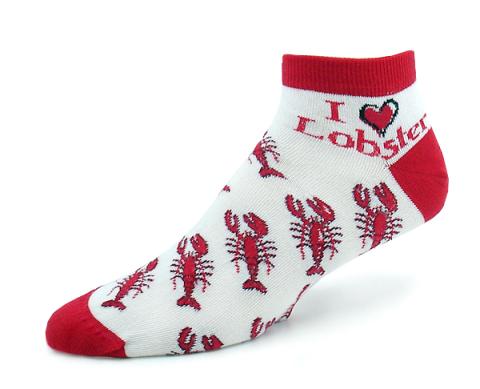 I Love Lobster Socks Adult 9-11