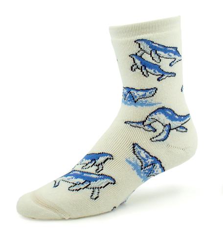 Whale Humpback Socks Adult 9-11