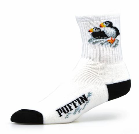 Puffin Black Heel Socks Adult 9-11