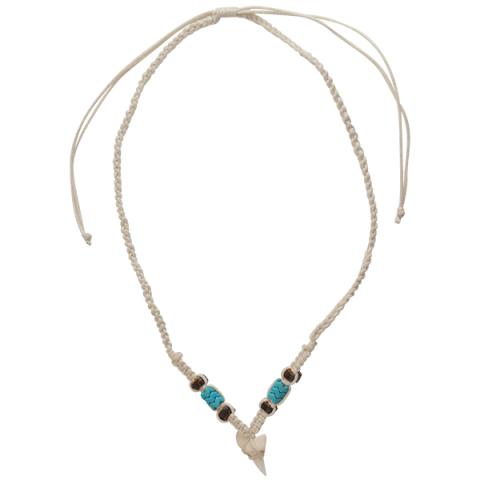 Howlite Zig Zag Shark Tooth Necklace