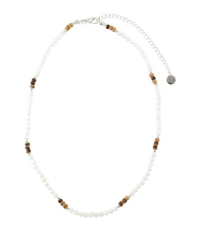 Mother of Pearl & Coco Bead 15″ Necklace