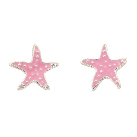 Enamel Starfish Stud Earrings