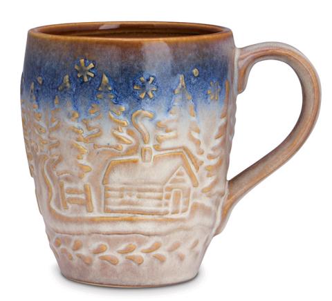 Cozy Mug Cabin Scene