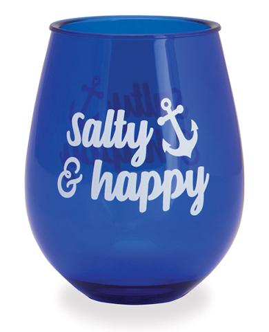 Wine Tumbler - Salty and Happy 