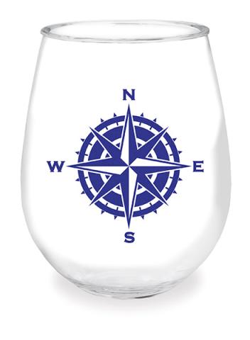 Wine Tumbler - Compass Rose