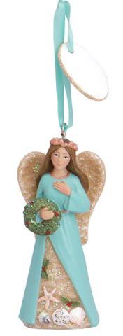 Resin Ornament - Coastal angel w/ tag