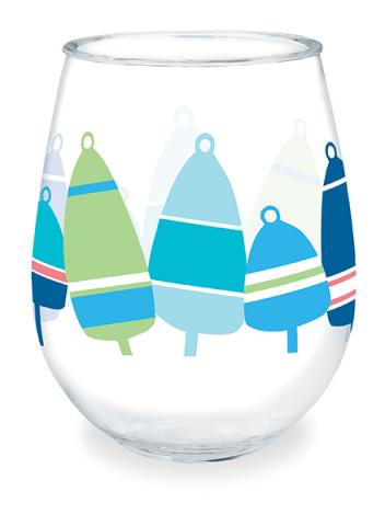 Wine Tumbler Blue Buoys