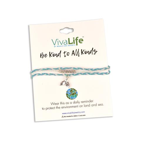 207631 Be Kind Whale Tail Charm Bracelet