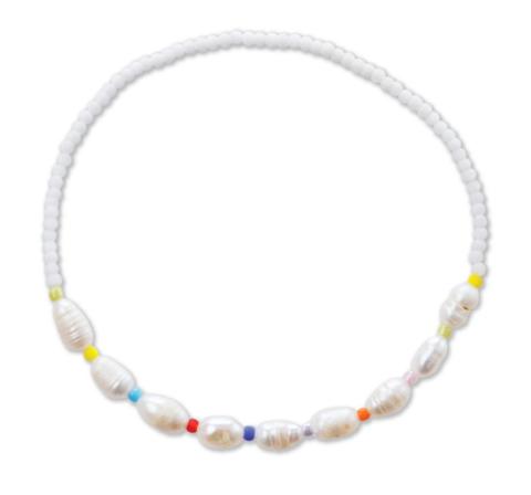 214241 Multi Seedbead Rice Pearl Bracelet