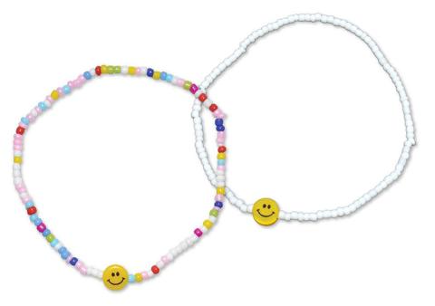 114100 Happy Face Seedbead Anklet