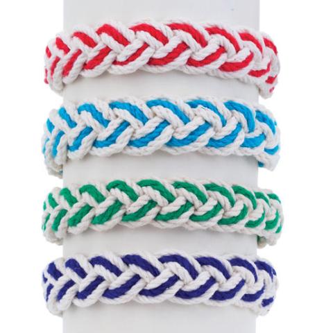 221120 Cotton Sailor Knot Nautical Stripe Bracelet